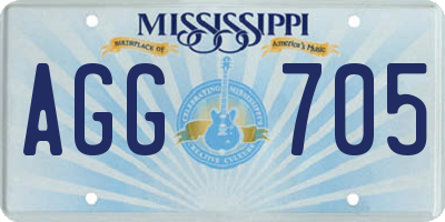 MS license plate AGG705
