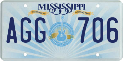 MS license plate AGG706