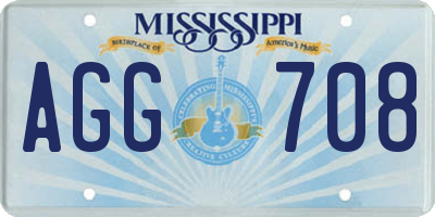 MS license plate AGG708