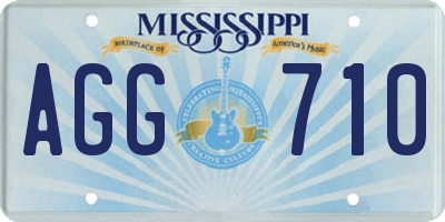 MS license plate AGG710