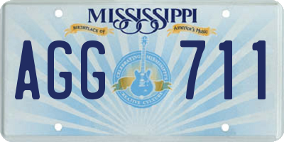 MS license plate AGG711