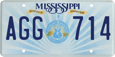 MS license plate AGG714