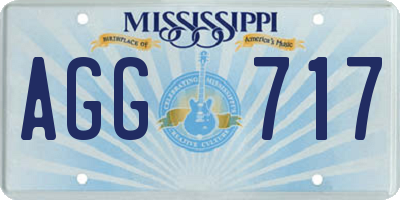 MS license plate AGG717