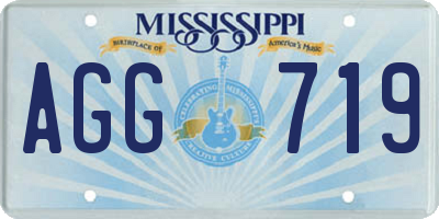 MS license plate AGG719
