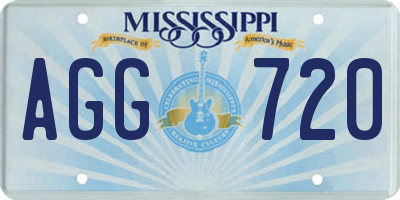 MS license plate AGG720