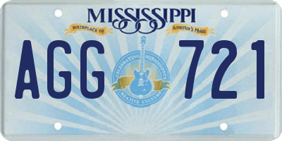 MS license plate AGG721