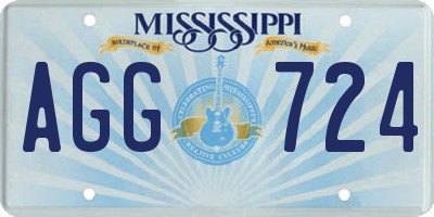 MS license plate AGG724