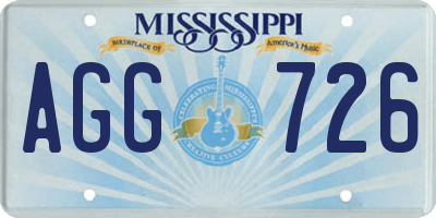 MS license plate AGG726