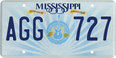 MS license plate AGG727