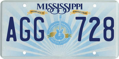 MS license plate AGG728