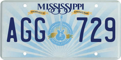 MS license plate AGG729