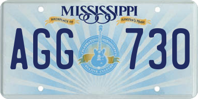 MS license plate AGG730
