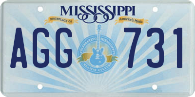 MS license plate AGG731