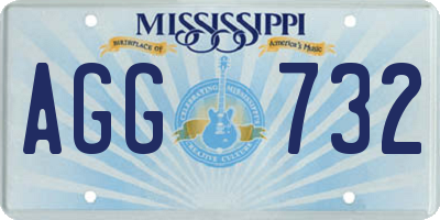 MS license plate AGG732