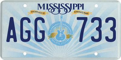 MS license plate AGG733