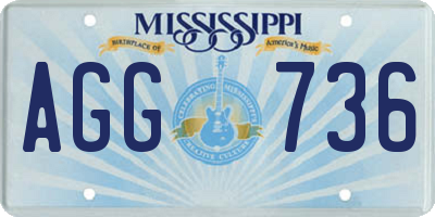 MS license plate AGG736