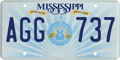 MS license plate AGG737