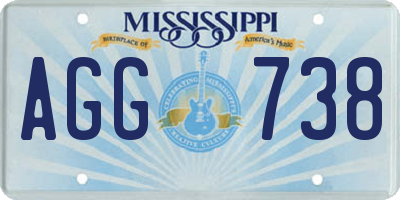 MS license plate AGG738