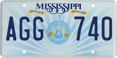MS license plate AGG740