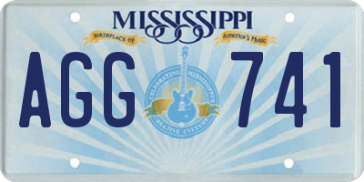 MS license plate AGG741