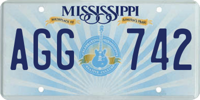 MS license plate AGG742