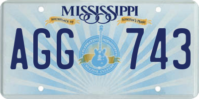 MS license plate AGG743