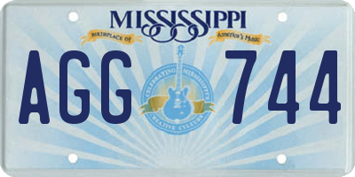 MS license plate AGG744