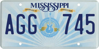 MS license plate AGG745