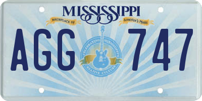 MS license plate AGG747