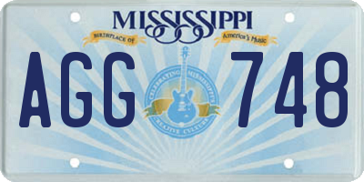 MS license plate AGG748