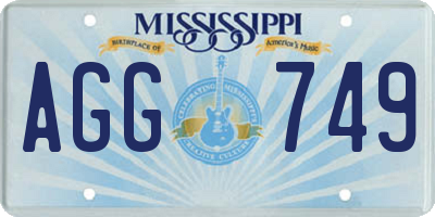 MS license plate AGG749