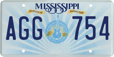 MS license plate AGG754