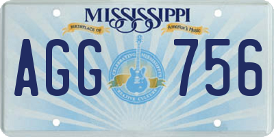 MS license plate AGG756