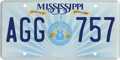 MS license plate AGG757