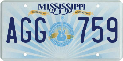 MS license plate AGG759