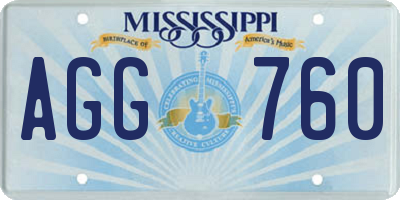 MS license plate AGG760