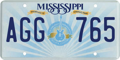 MS license plate AGG765