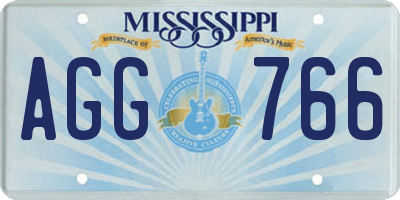 MS license plate AGG766
