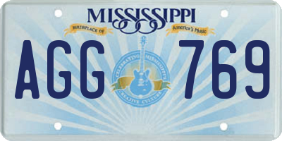 MS license plate AGG769