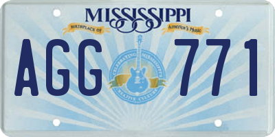 MS license plate AGG771