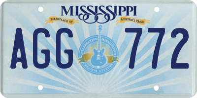 MS license plate AGG772