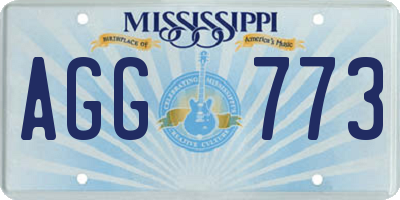 MS license plate AGG773