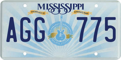 MS license plate AGG775