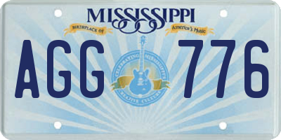 MS license plate AGG776