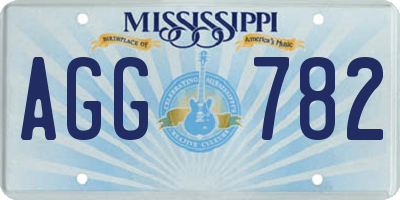 MS license plate AGG782