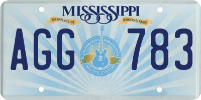 MS license plate AGG783