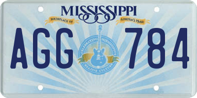 MS license plate AGG784