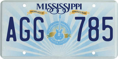 MS license plate AGG785