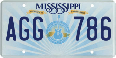 MS license plate AGG786