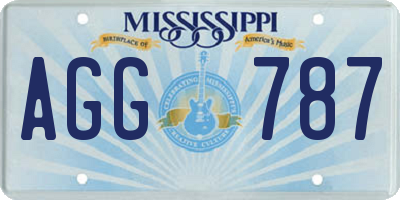 MS license plate AGG787